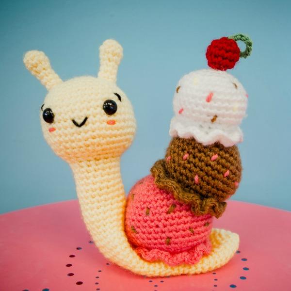 Amigurumi Ice Cream Snail